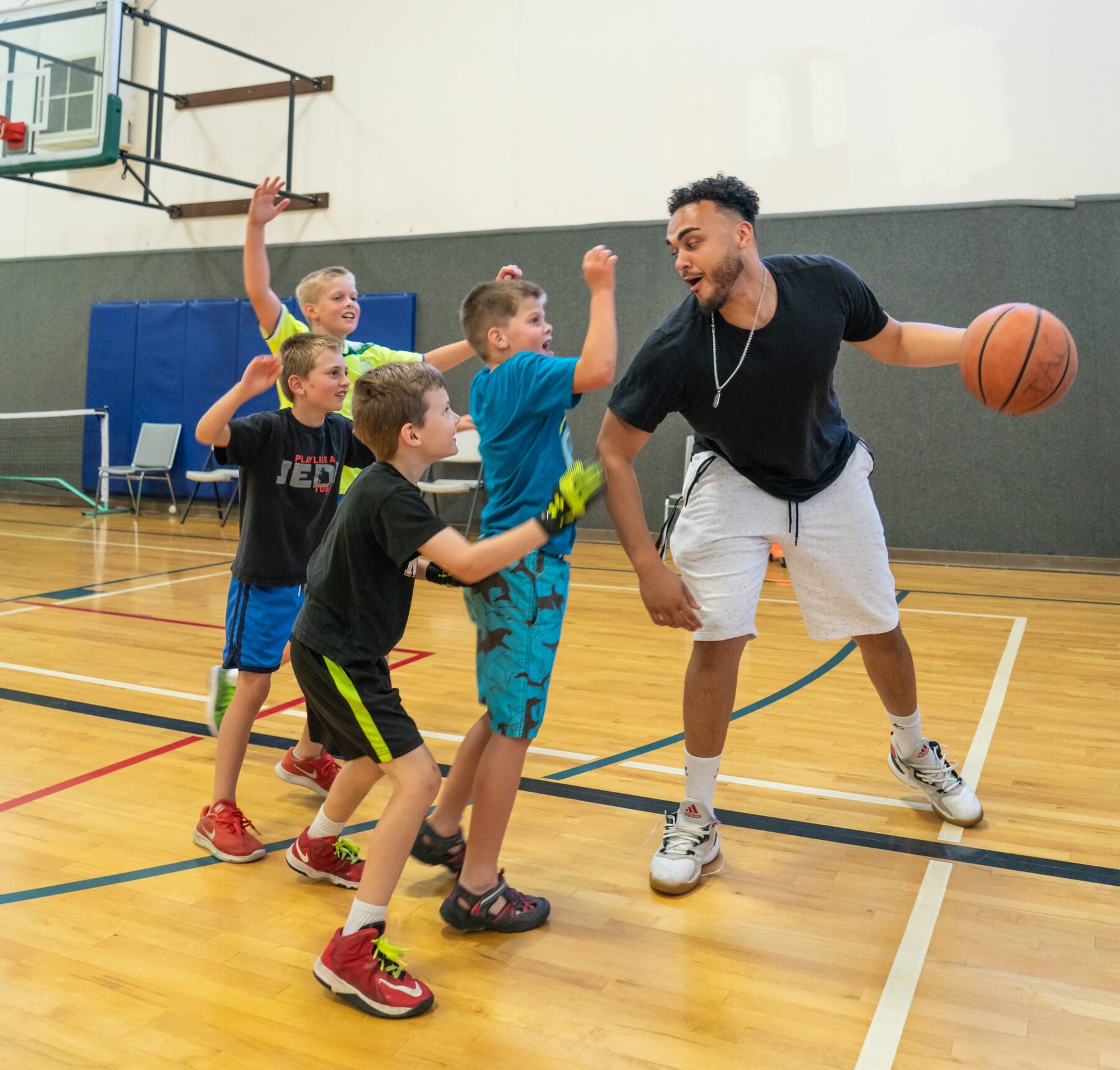 Basketball court play