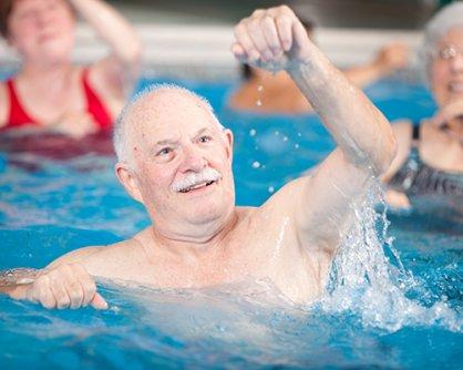 Water fitness class